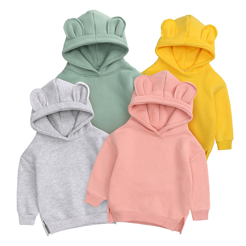 New Sweatshirt for Boys and Girls, Autumn and Winter Long-Sleeved Hooded Sweatshirt, Korean Style Kidsren's Velvet Thick Jacket
