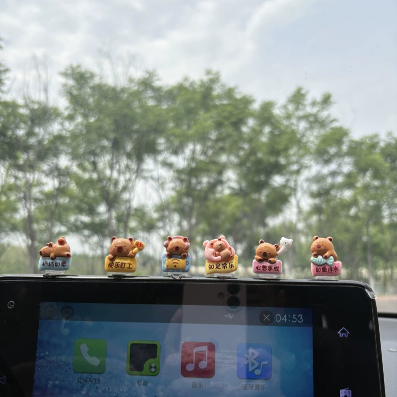 Автомобиль, электромобиль, трехколесный велосипед, украшения, кукла, украшение для автомобиля, украшения для центральной консоли с героями мультфильмов, украшения ручной работы из смолы