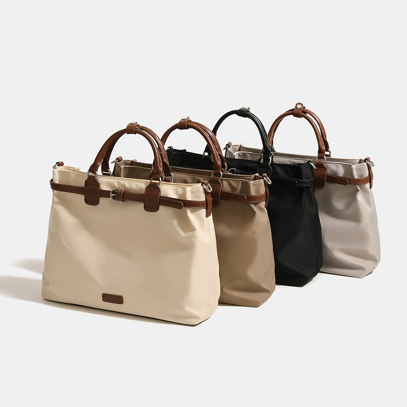 Большая нейлоновая сумка в корейском стиле, сумка для ноутбука, рюкзак контрастного цвета, специальная пригородная сумка через плечо большой вместимости для женщин