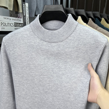 冬季百搭男士羊毛衫2025年品牌商务休闲高领简约保暖舒适上衣T恤