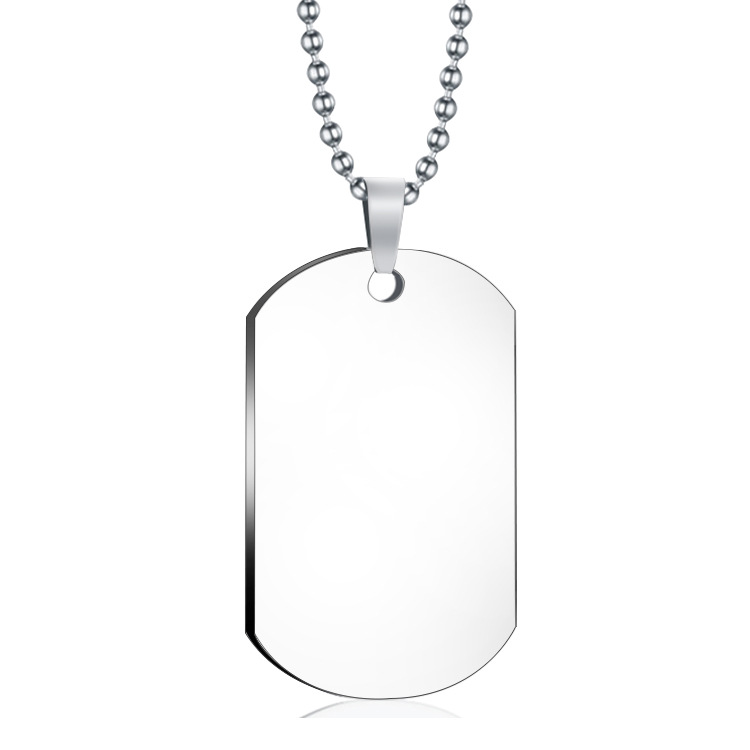 Blank silver necklace