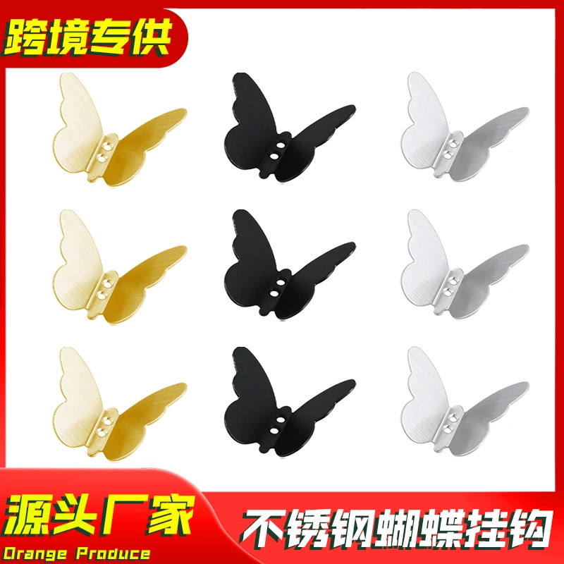 304 нержавеющая сталь ванная комната для хранения Творческий металлический крюк дверь после двери одинарный крючок кухня нержавеющая сталь крючок бабочка