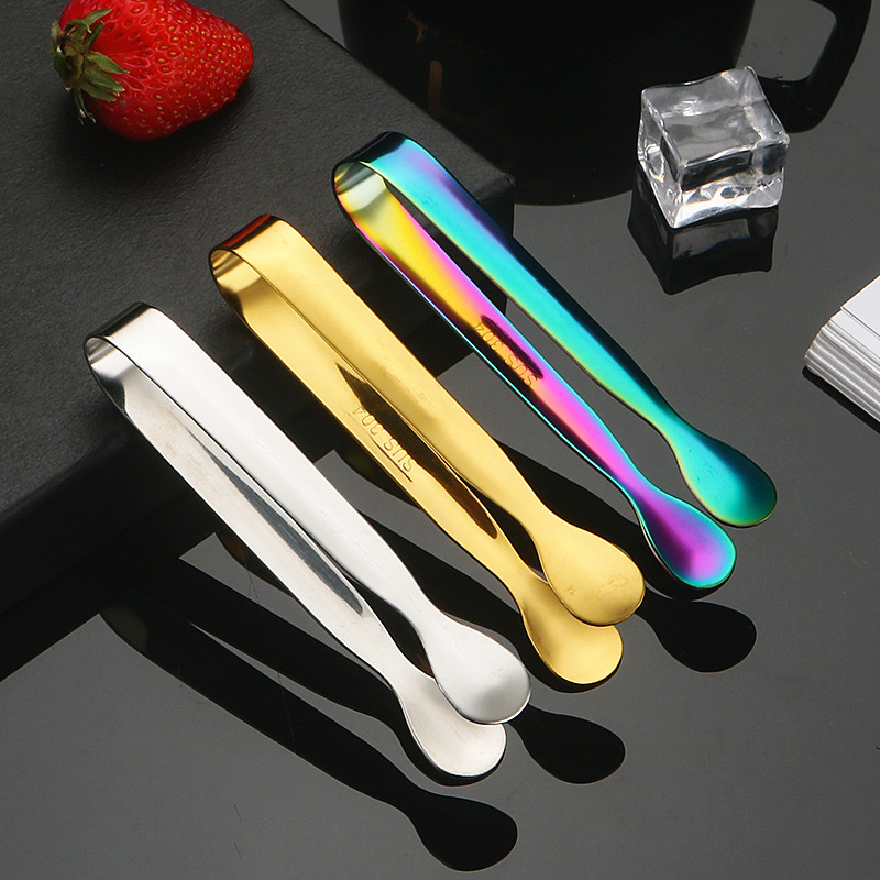304 stainless steel small ice clip coffee bar sugar clip restaurant children's clip mini food clip multi-functional clip