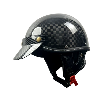 Helmet Breathable – Motosiklet kaskı (dəbilqə) - black-carbon-fiber-helmet-12k-without-goggles-m