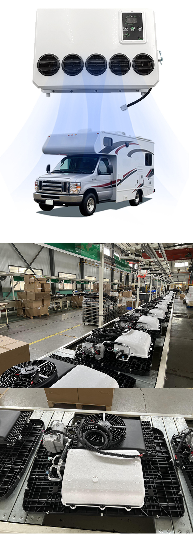 SOURCE Factory car air conditioning backpack 12v vertical split truck air conditioning modification electric cooling and heating RV air conditioning