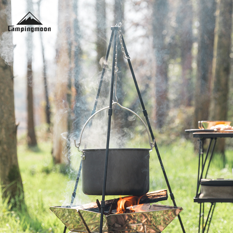 Koman Large-capacity Aluminum Alloy Camping Cookware Soup Pot Portable Marching Hanging Pot Outdoor Pot