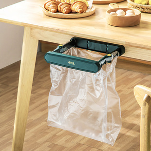 Kitchen retractable trash bag rack household foldable multi-functional storage rack punch-free wall-mounted washbasin rack