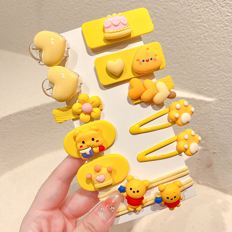 子供漫画ヘアピンかわいい赤ちゃんヘアアクセサリー花いちご熊ヘアピン少女キャンディー色砕髪bbクリップ|undefined