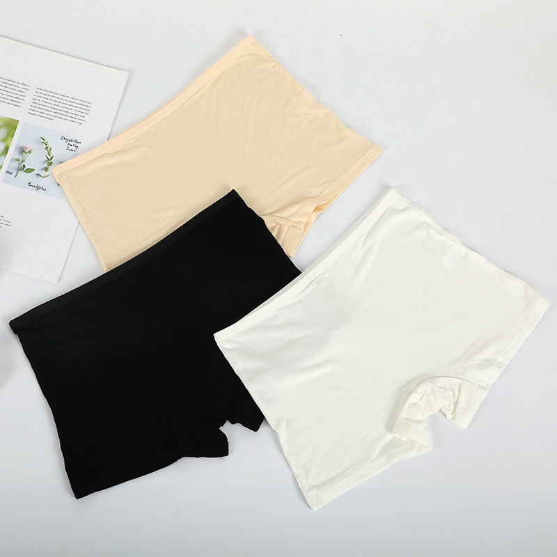 Pantalones de seguridad de niña modal al por mayor de fábrica cómodos calzoncillos Boxer de fibra de bambú transpirable anti-Exposición para mujer