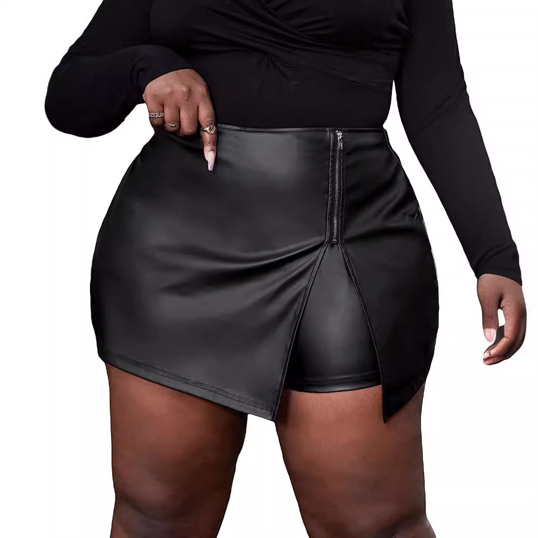solid color sexy polyurethane shorts