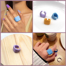 韩版ins大东门简约时尚亚克力开口戒指女个性潮流气质指环手饰品