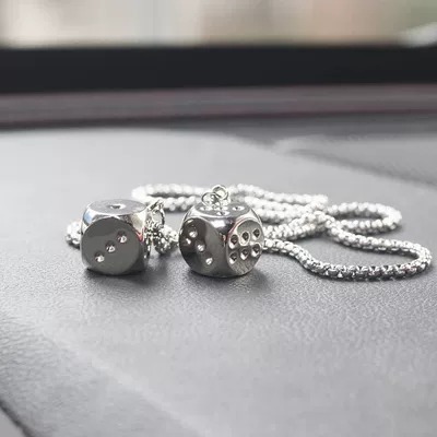 Interior Decoration Metal Dice – Car hanging
