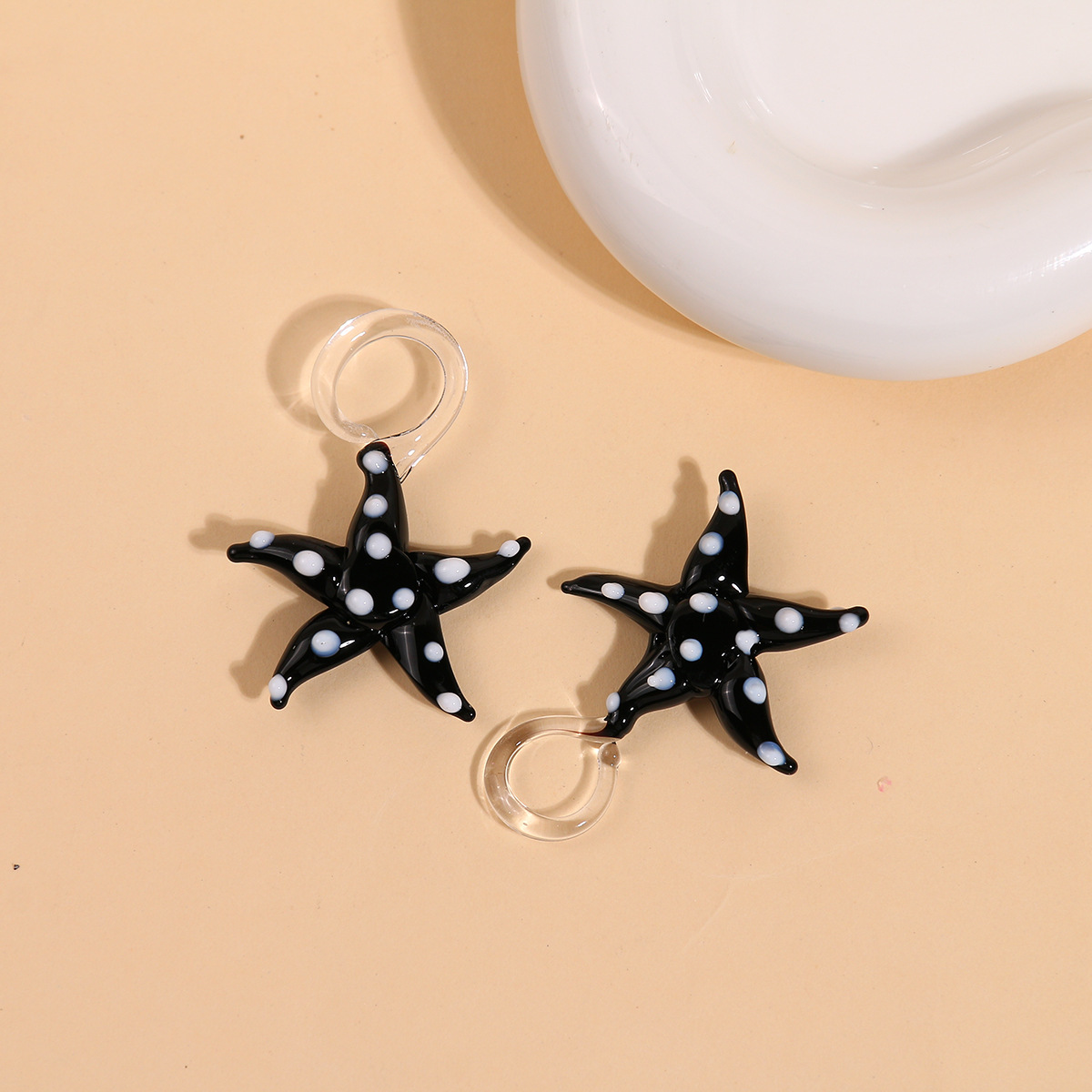 12g Weight Pendant Jewelry Making Type 35*30mm Jewelry Making Size DIY Jewelry Accessories Classification 1 Piece Quantity Glass Material Starfish Pattern IG Style Style 1 Piece 35*30mm Glass Starfish DIY Jewelry Accessories Pendant 5