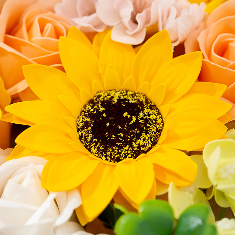 Jabón flor caja de regalo navidad día de san valentín día del maestro día de la madre rosa regalo para maestros y madres