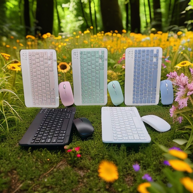 Wireless Bluetooth Keyboard and Mouse Set External Mobile Phone Tablet Notebook Universal Long-Life Business Keyboard for Men and Women
