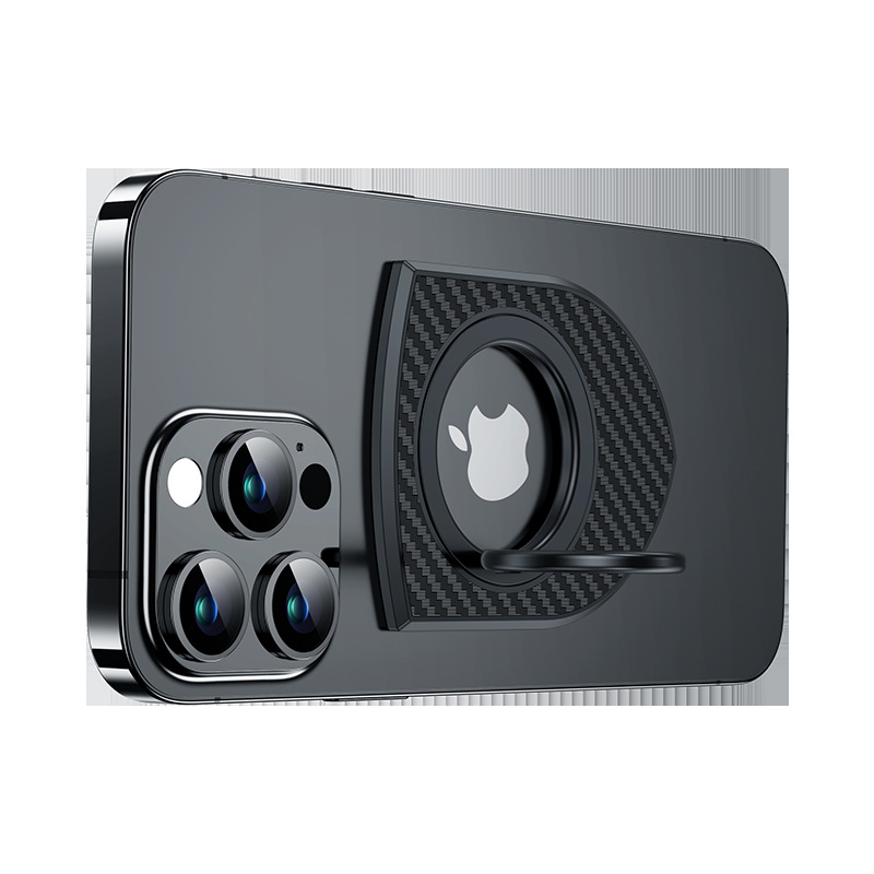 Aplicable hebilla de succión magnética de doble cara soporte de teléfono móvil escritorio perezoso Nuevo anillo giratorio anillo de fibra de carbono al por mayor transfronteriza