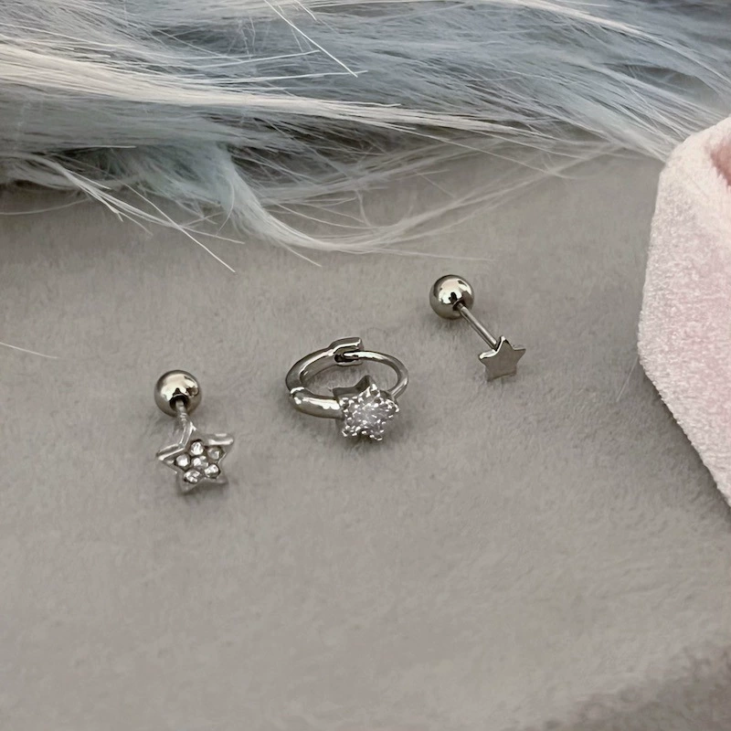 Sophisticated small earrings, simple and elegant design, diamond encrusted