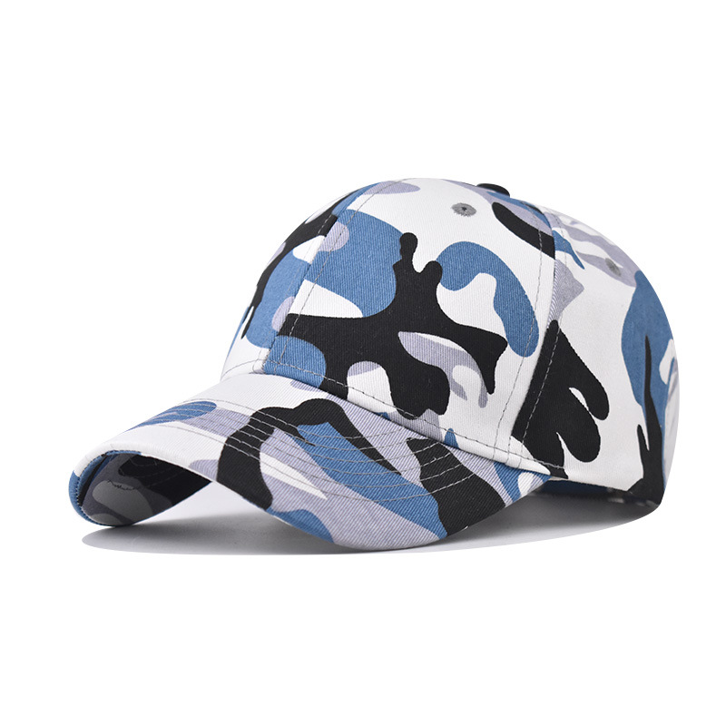 Nuevo algodón transfronterizo 18 colores camuflados sombreros de béisbol personales para hombres y mujeres camuflados sombreros de moda de placa de luz