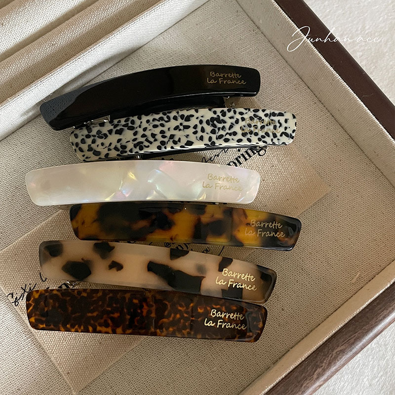 30g Weight Lady Color Block Cloth Hair Clip