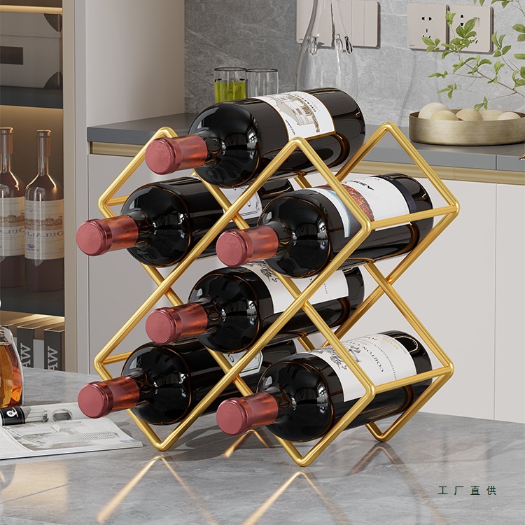 Wine Rack, Red Wine Storage Rack, Wine Bottle Display, Household High-End Wine Storage Rack, Living Room Accessible Luxury Ornaments Storage Rack