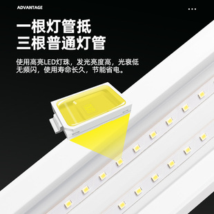 ♡Three-proof led purification lamp strip lamp super bright integrated fluorescent lamp tube super office household ceiling length