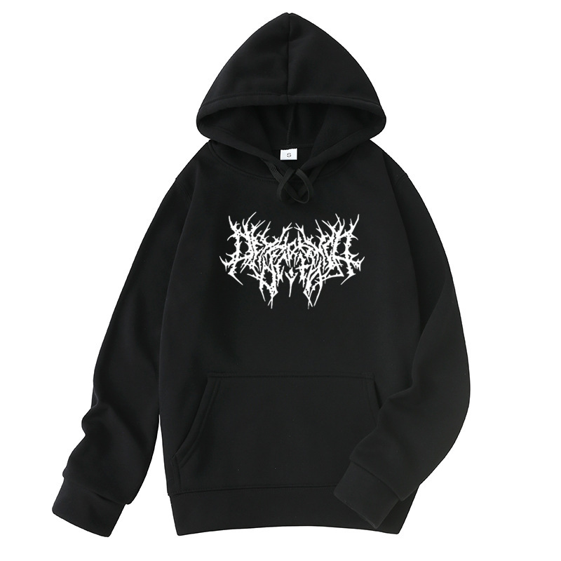 New Gothic Style Oversized Hoodie Long-Sleeve Harajuku Sweatshirt for Men and Women, Couple Hip-Hop Retro Friend Sweatshirt