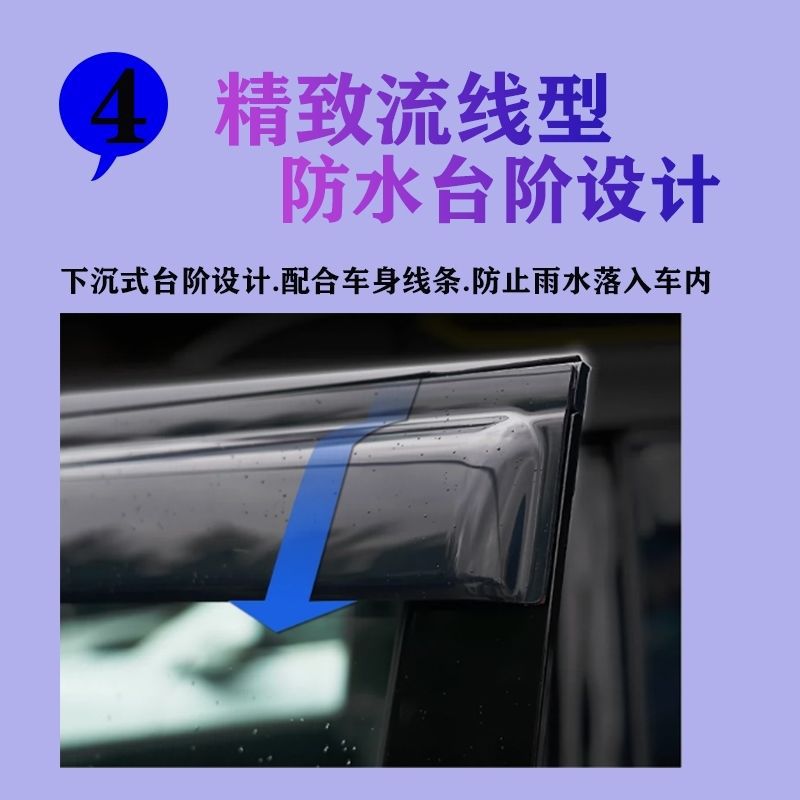 Rain Eyebrow for Chery iCAR 03 Window Visor Rain Shield