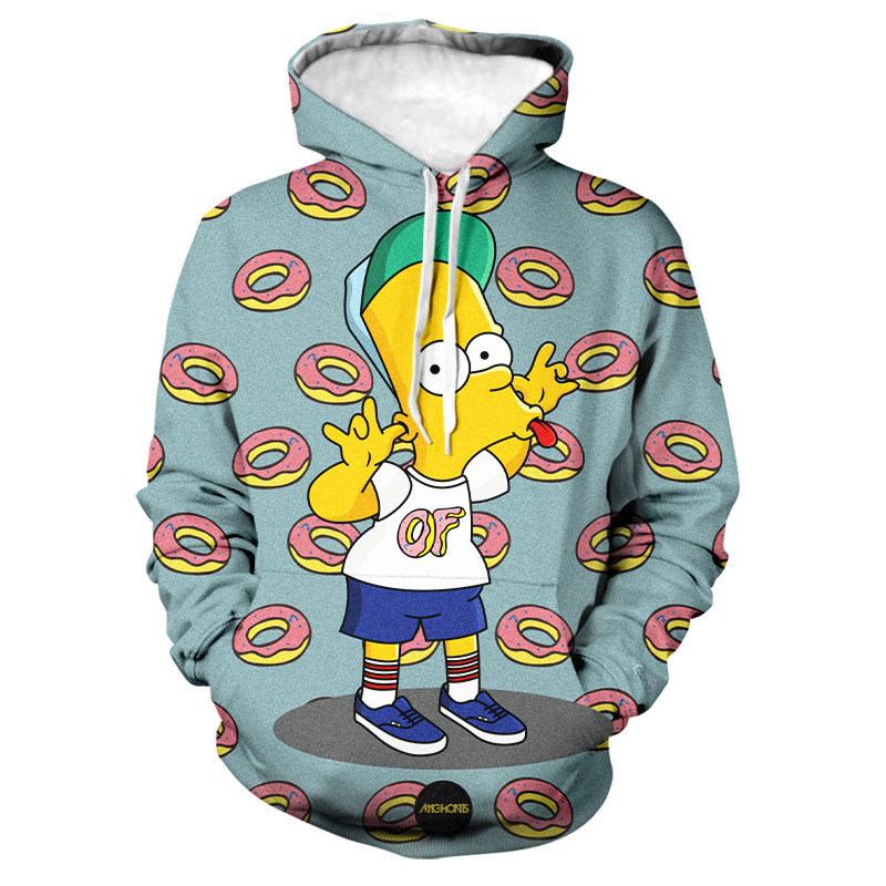 2025 New Foreign Trade Simpson Family 3D Digital Print Cartoon Couple Hoodie Sweatshirt 2025 New Foreign Trade Simpson Family 3D Digital Print Cartoon Couple Hoodie Sweatshirt