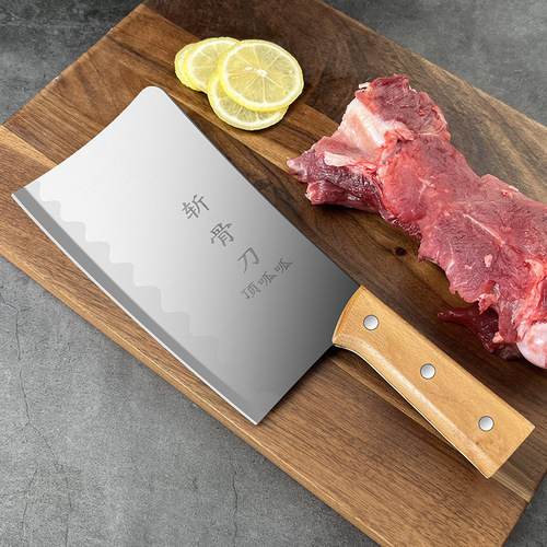 Kitchen Home Use Vegetable Knife Professional Bone Splitting Knife Bone Splitting Knife Butcher Hand-Forged Thickened Integrated Bone Knife