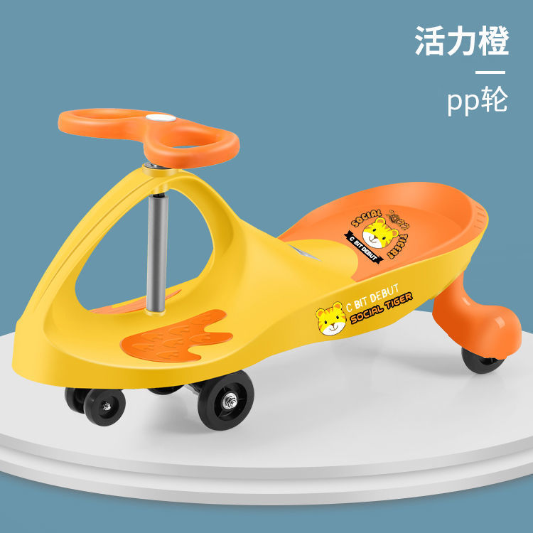 Niños andadores deslizantes 1-3 años, niños y niñas, sin pedales, anti-vuelco, polea de cuatro ruedas, torsión, coche al por mayor