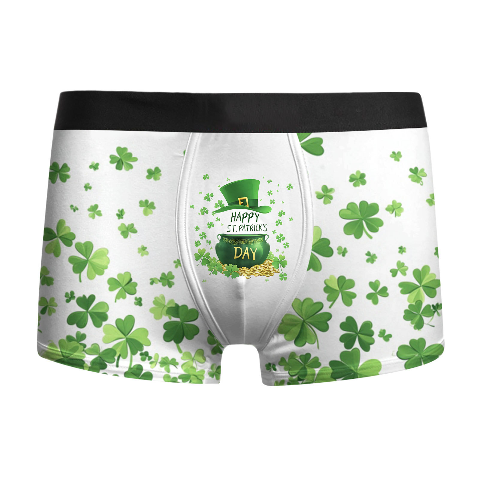 Ropa interior para hombre St. Pa Day, pantalones cuadrangulares para hombre, calzoncillos bóxer de cintura media de gran tamaño transpirables, estampado 3D MP01