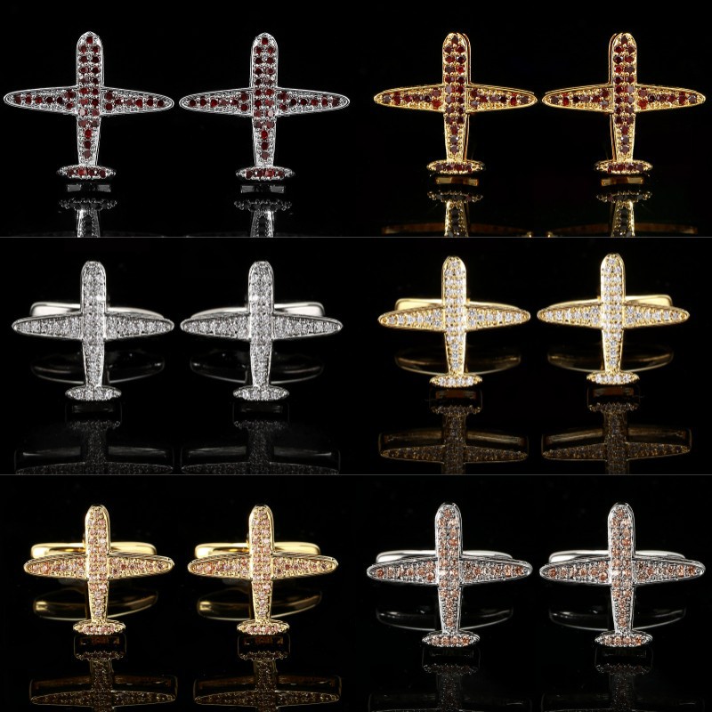 Cross-border Men's Cufflinks Light Luxury Plane Four-leaf Clover Five-pointed Star Style Cuffel Suit French Shirt Accessories