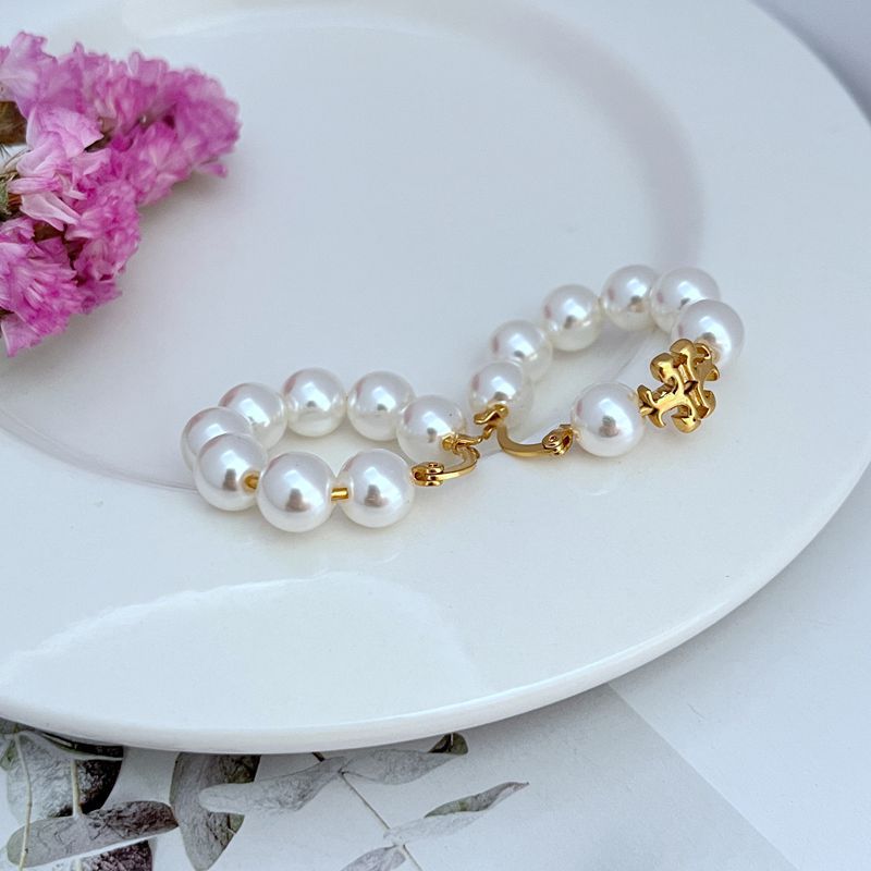 Fashionable elegant cute geometric stone inlay pearl