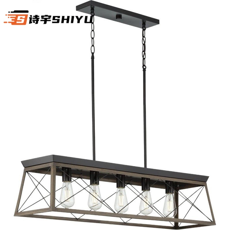 Country retro ceiling lamp for living room