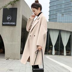 双面呢外套呢子大衣风衣女2025新款洋气外套女潮ins秋季宽松显瘦