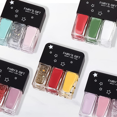 New Nail Polish No Bake Long Lasting Fast Drying Nail Polish Bare Color Nutrient Oil Triple Pack Non Peel Nail Polish Wholesale