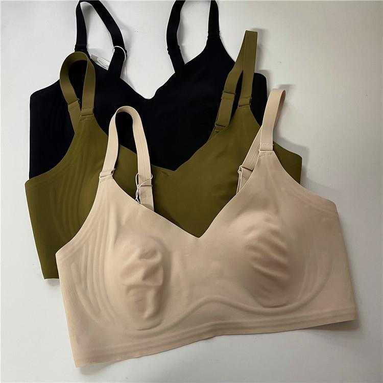 W6201~~Women's Large Bust Minimizing Bra with No Underwire, Comfortable Thin Style, Rabbit Ear Design, for Sagging Breasts and Side Breast Reduction