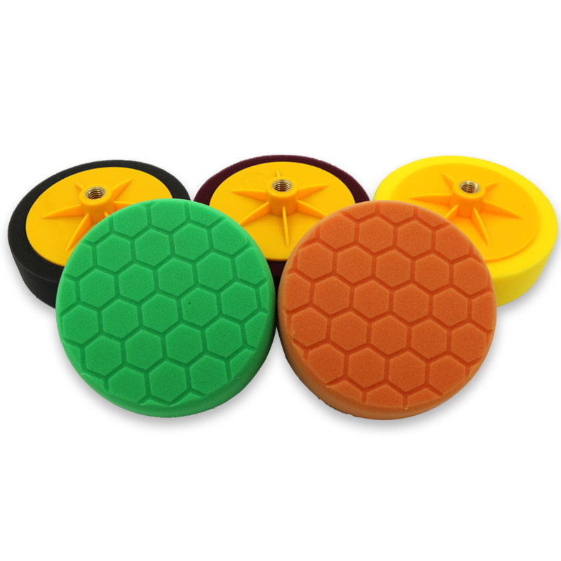 聚酯海绵抛光打蜡盘汽车美容修复划痕6寸海绵轮抛光打蜡海绵球