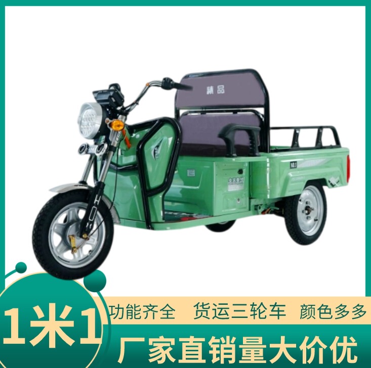 1.1m Electric Cargo Tricycle for the Elderly, Household and Agricultural Small Electric Vehicle Tricycle for Picking up and Dropping Off Children