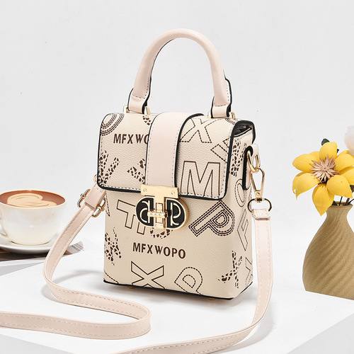 Manufacturer's bag women's shoulder crossbody 2024 new women's bag simple printing fashion mobile phone bag printing one piece drop shipping