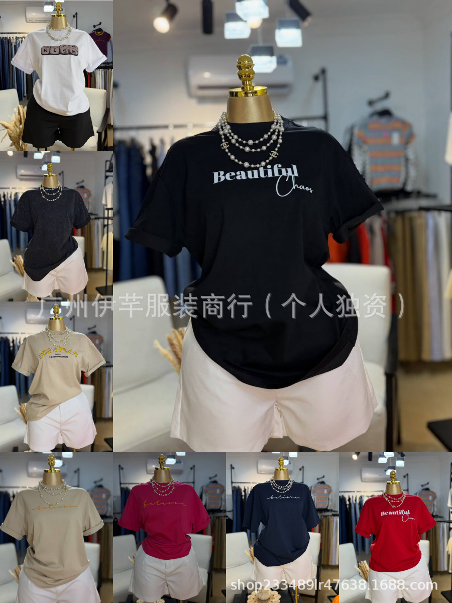 Women short-sleeve T-shirt top女装t恤上衣女现货批发wholesale