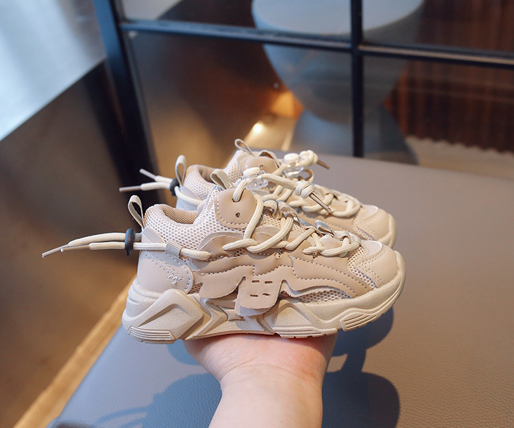 2023 Frühling, Herbst und Winter Kinder Mesh Sportschuhe wasserdichte Leder Papa Schuhe Jungen und Mädchen warme lässige Baumwollschuhe_voghion.com