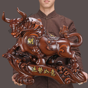Cow Ornaments, High-End Large Cow-Themed Living Room Decorations, Office Taurus Desktop Feng Shui, Year of the Ox Gifts