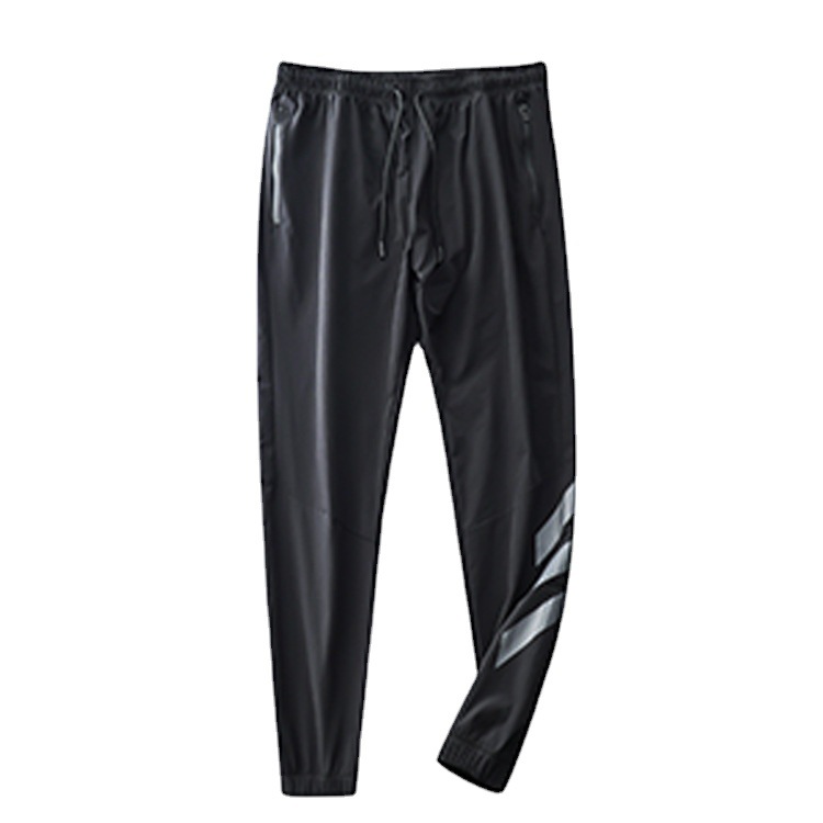 Pantalones casuales deportivos para hombres pantalones de seda de hielo para correr entrenamiento físico pantalones atados al tobillo pantalones de secado rápido transpirable Pantalones deportivos para hombres verano transfronterizo