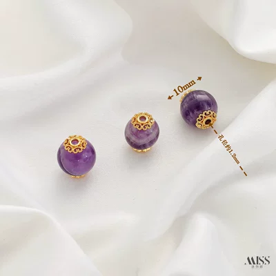 amethyst, plated with real gold and: Zərgərlik ara hissələri - gold-natural-dreamy-amethyst-patch-spacer-bead-1-piece
