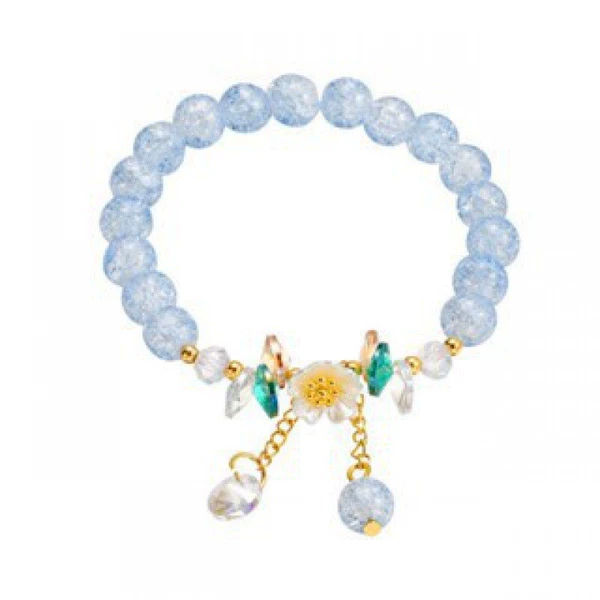 Blue fresh bracelet flower-shaped