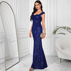 欧米の中東の外国貿易のクロスボーダーの卸売りの婦人服は腰の高い夜のドレスの魚の尾のスカートのロングスカートのワンピースの卸売りを掛けます。