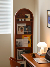 ✅日式实木全身镜子一体杂志架穿衣帽间落地可移动旋转卧室玄关复