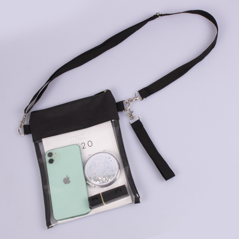 Transparent small bag vertical style black