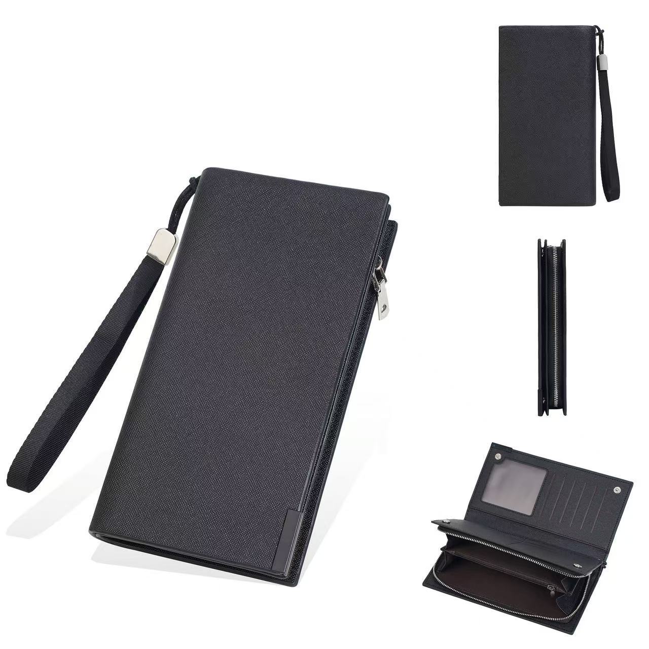 厂价直销新潮款头层牛皮长款钱包男士多卡位商务钱包实用轻奢收纳